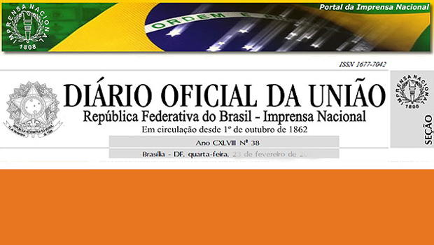 Diário Oficial da União ensina a fazer caipirinha