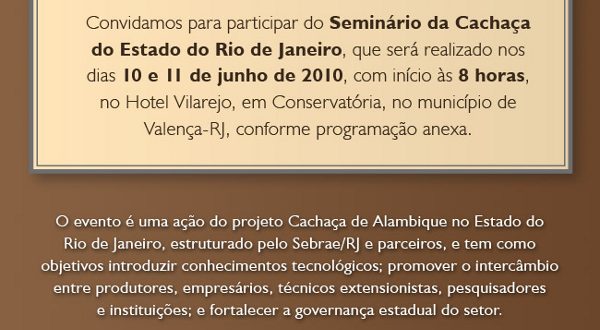 Seminário da Cachaça do Estado de Rio de Janeiro